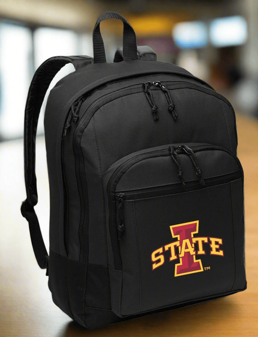 Iowa State Backpack Iowa State University Medium Classic Style Backpack Black