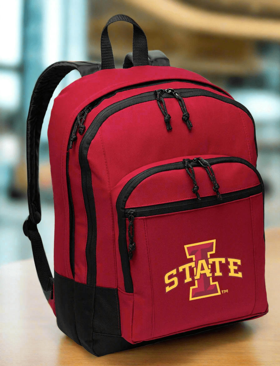 Iowa State Backpack Iowa State University Medium Classic Style Backpack Red