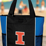 University of Illinois Tote Bag Illini Carryall Tote Blue