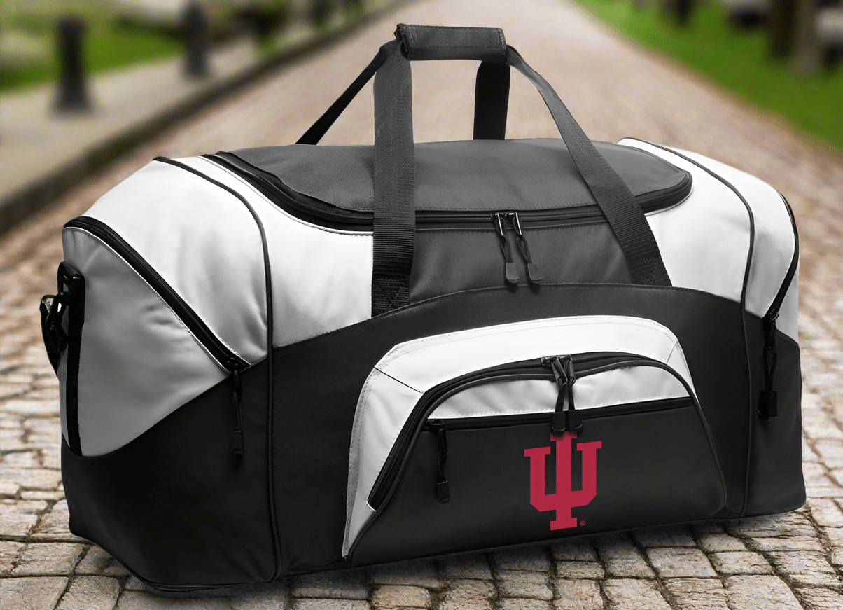 Indiana University Duffel Bag β Hoosiers Gym, Travel & Suitcase-Style Gear Bag Black