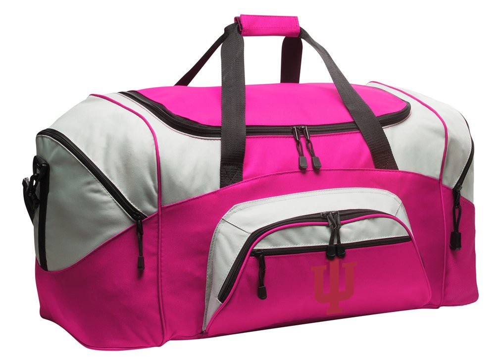 Indiana University Duffel Bag β Hoosiers Gym, Travel & Suitcase-Style Gear Bag Pink