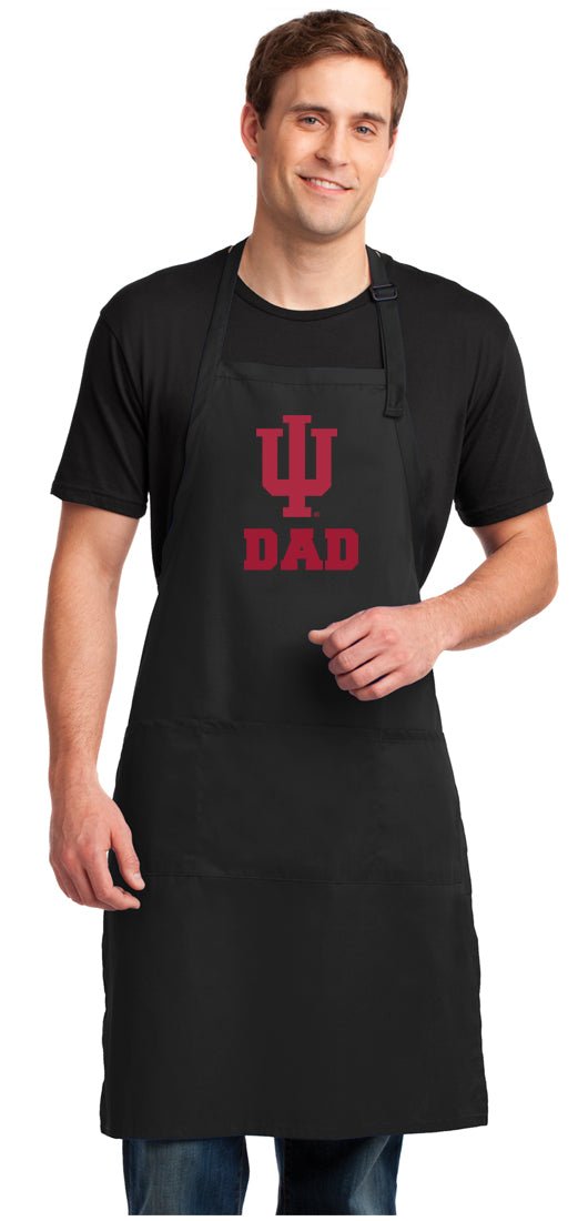 Indiana University Large Apron IU Logo - Adjustable with Pockets Dad on Black