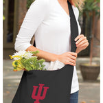 Indiana University Cross Body Bag IU Shoulder Tote Bag - Sling Style Black