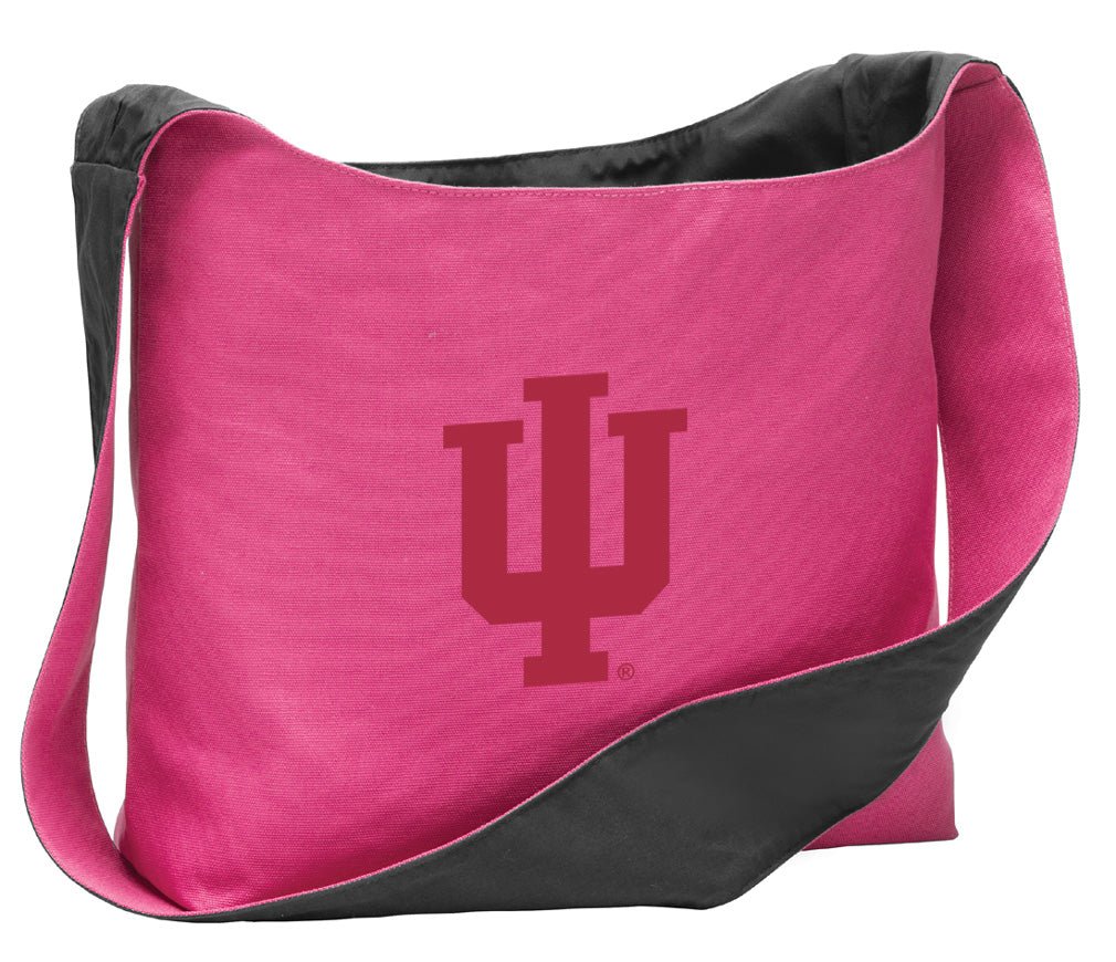 Indiana University Cross Body Bag IU Shoulder Tote Bag - Sling Style Pink