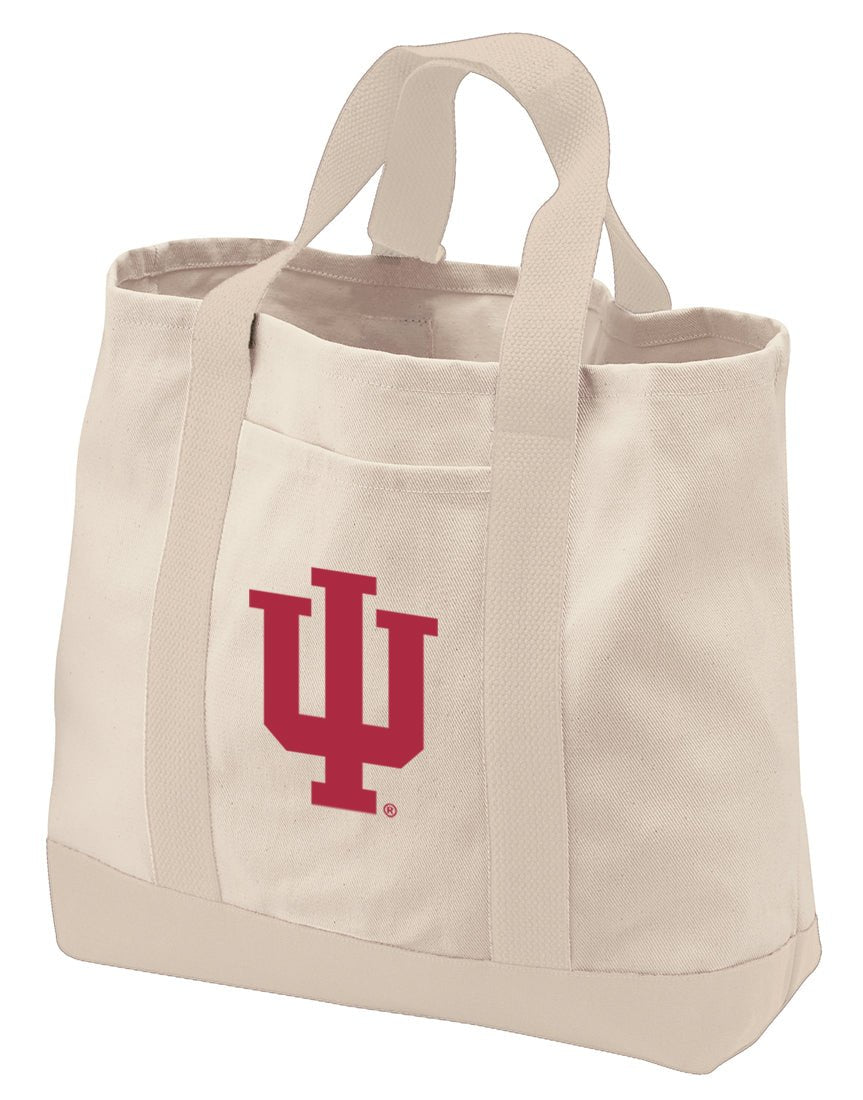 Indiana University Canvas Tote Bag IU Classic Tote Tan