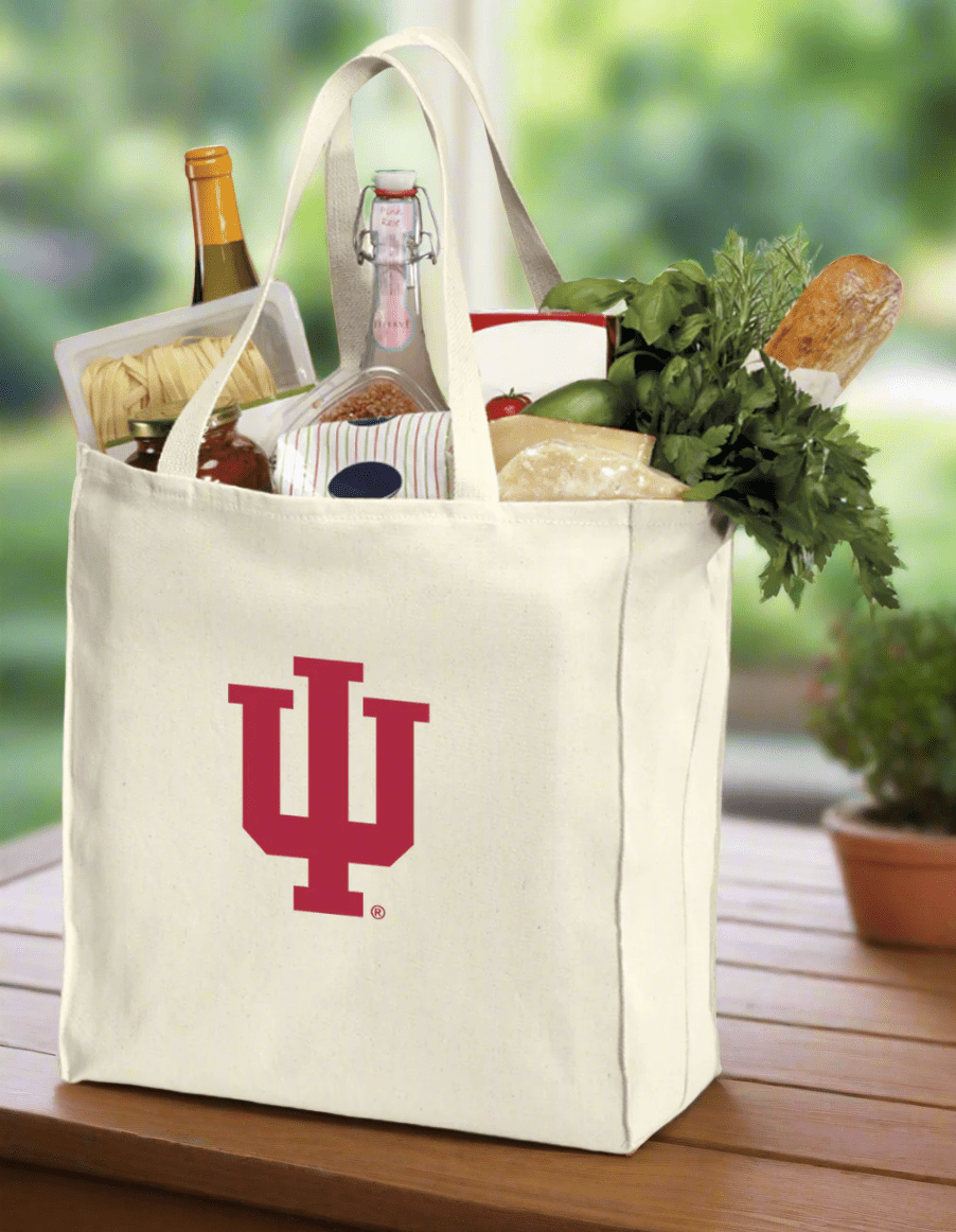 Indiana University Grocery Shopping Bag IU Reusable Cotton Bag