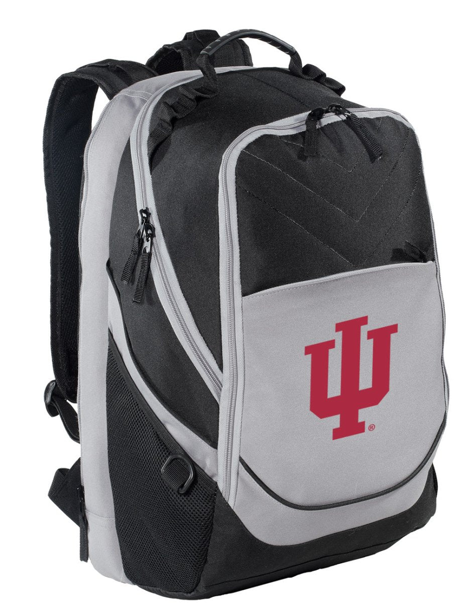 Indiana Hoosiers Laptop Backpack – Official Indiana University Bookbag – 17" Laptop Sleeve, NCAA School Gear – 600D Polyester Black and Gray