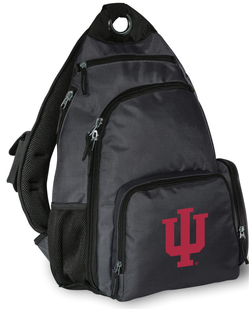 Indiana University Sling Backpack IU Crossbody Bag Gray