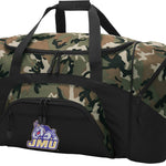 JMU Camo Duffel Bag – Official Dukes Travel, Gym & Sports Bag with Shoulder Strap – 600D Polyester