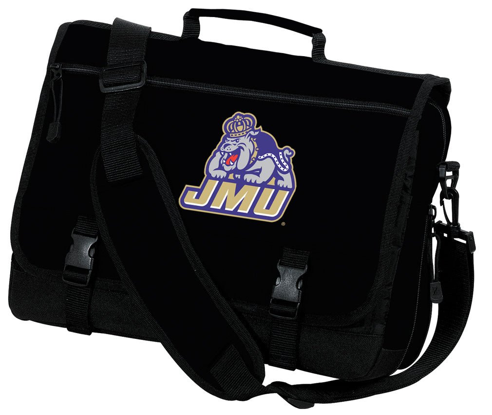 JMU Laptop Computer Bag James Madison University Classic Messenger Bag