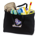 JMU Large Tote Bag James Madison University Jumbo Tote for Beach Pool or Travel Black