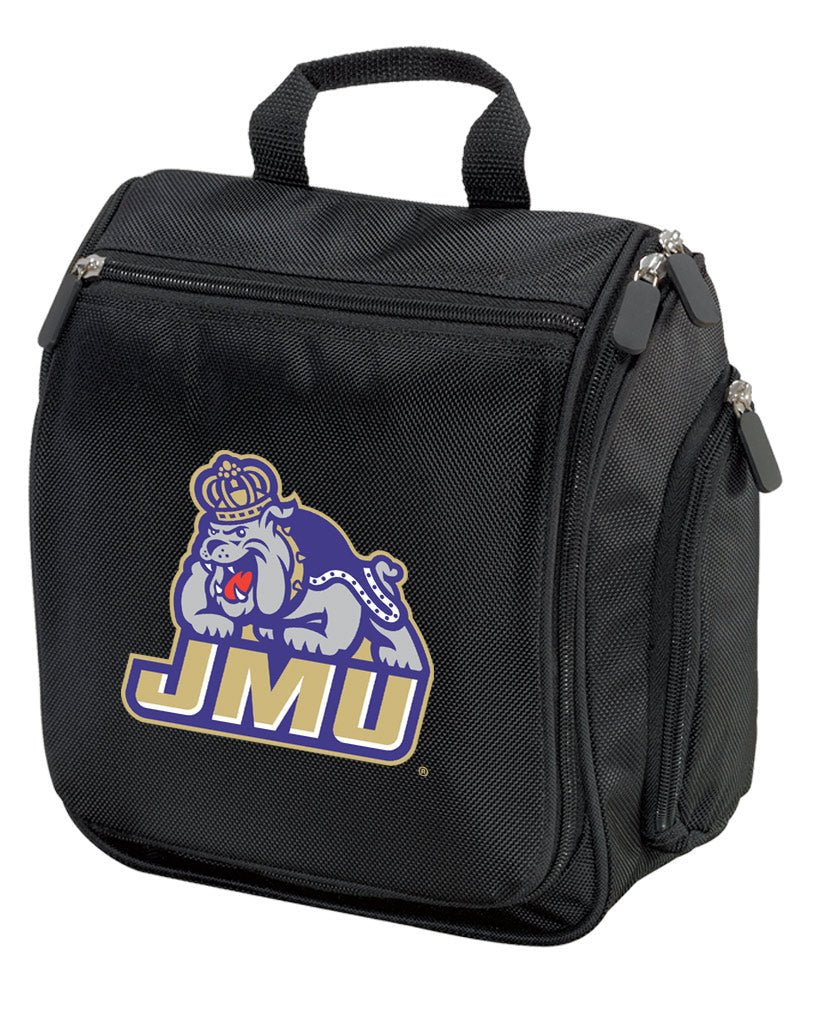 JMU Toiletry Bag or James Madison University Travel Organizer - Shaving Kit Black