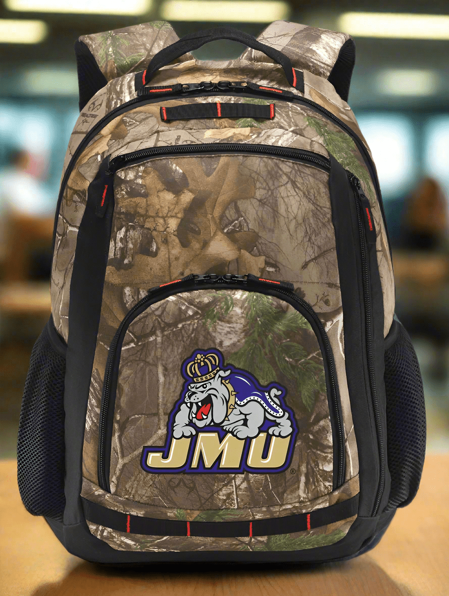 JMU Camo Backpack James Madison University Laptop Computer Backpack