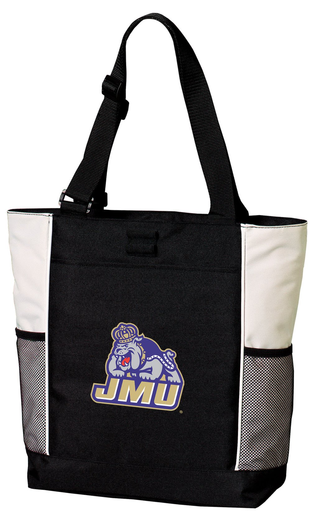 JMU Tote Bag Official James Madison University Carryall Totes White