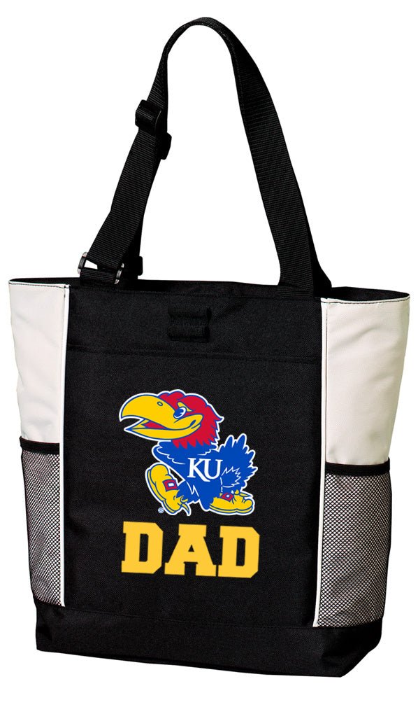 University of Kansas Tote Bag KU Jayhawks Carryall Tote Dad on White