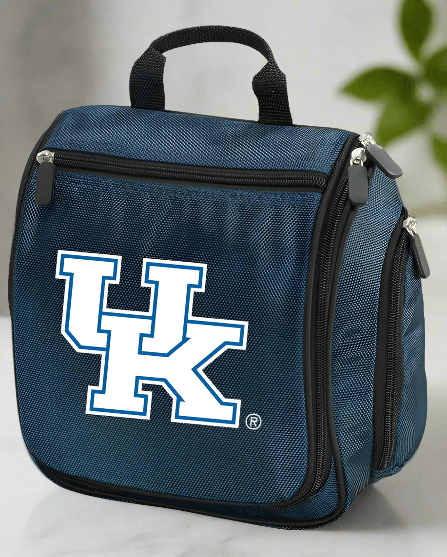 University of Kentucky Toiletry Bag or Mens UK Wildcats Travel Organizer Shaving Kit Navy
