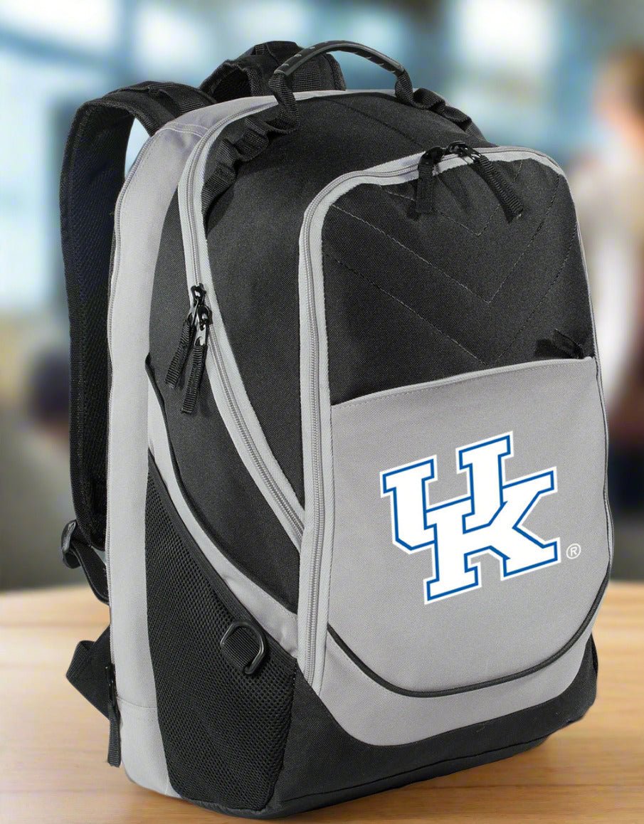 Kentucky Wildcats Laptop Backpack – Official University of Kentucky Bookbag – 17" Laptop Sleeve, NCAA School Gear – 600D Polyester Black and Gray