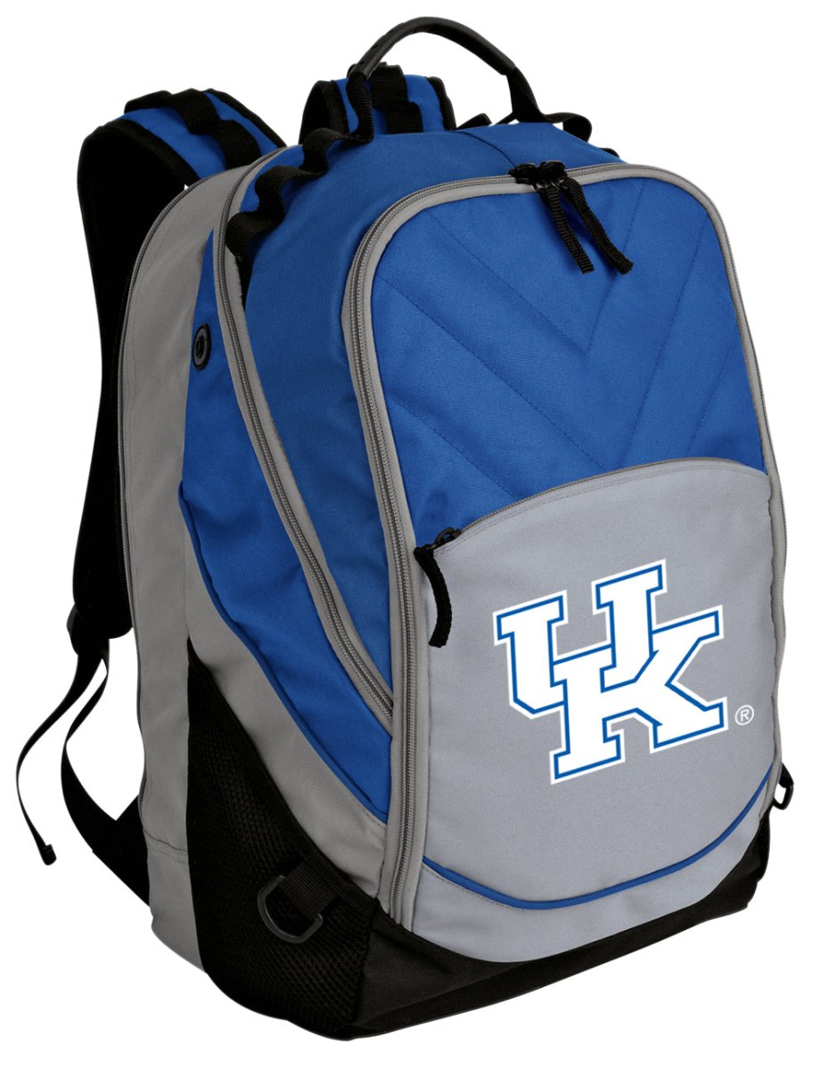 Kentucky Wildcats Laptop Backpack – Official University of Kentucky Bookbag – 17" Laptop Sleeve, NCAA School Gear – 600D Polyester Blue and Gray