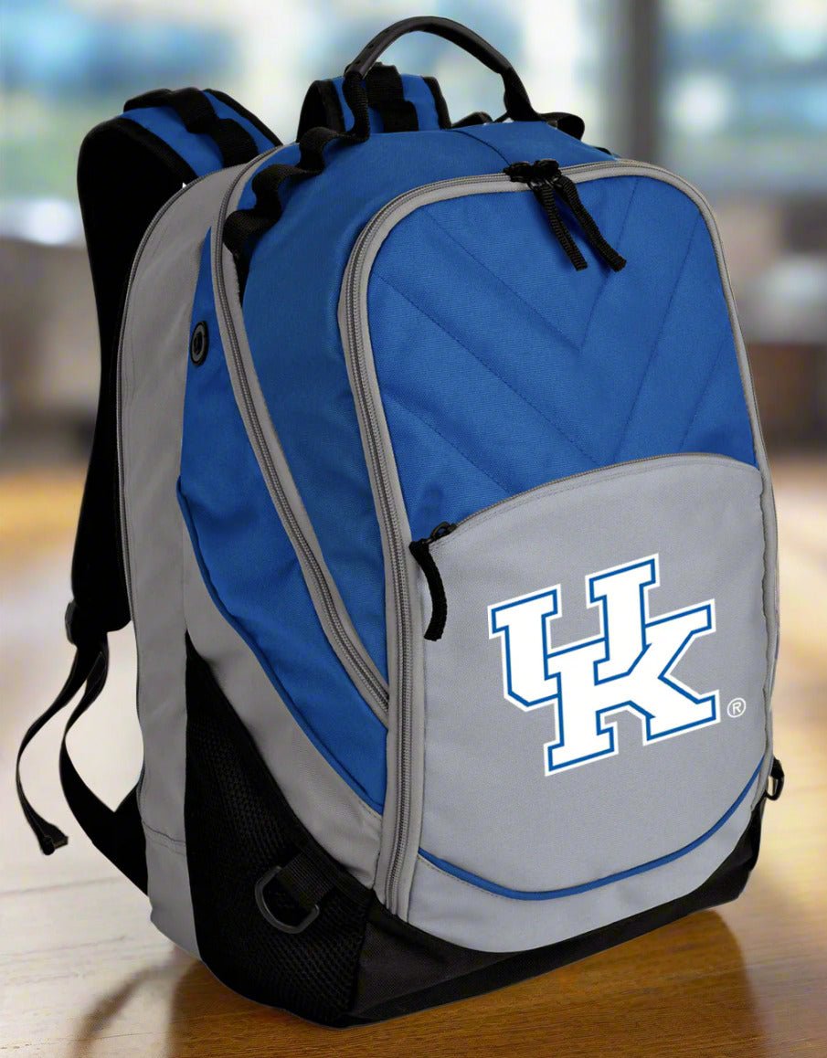 Kentucky Wildcats Laptop Backpack – Official University of Kentucky Bookbag – 17" Laptop Sleeve, NCAA School Gear – 600D Polyester Blue and Gray