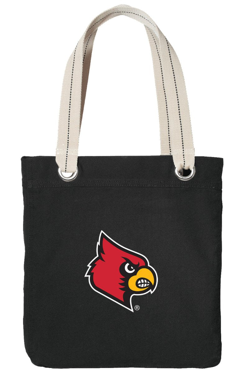 University of Louisville Tote Bag Louisville Cardinals Deluxe Canvas Shoulder Bag Black