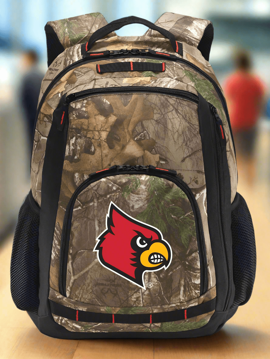 University of Louisville Camo Backpack Louisville Cardinals Laptop Computer Backpack