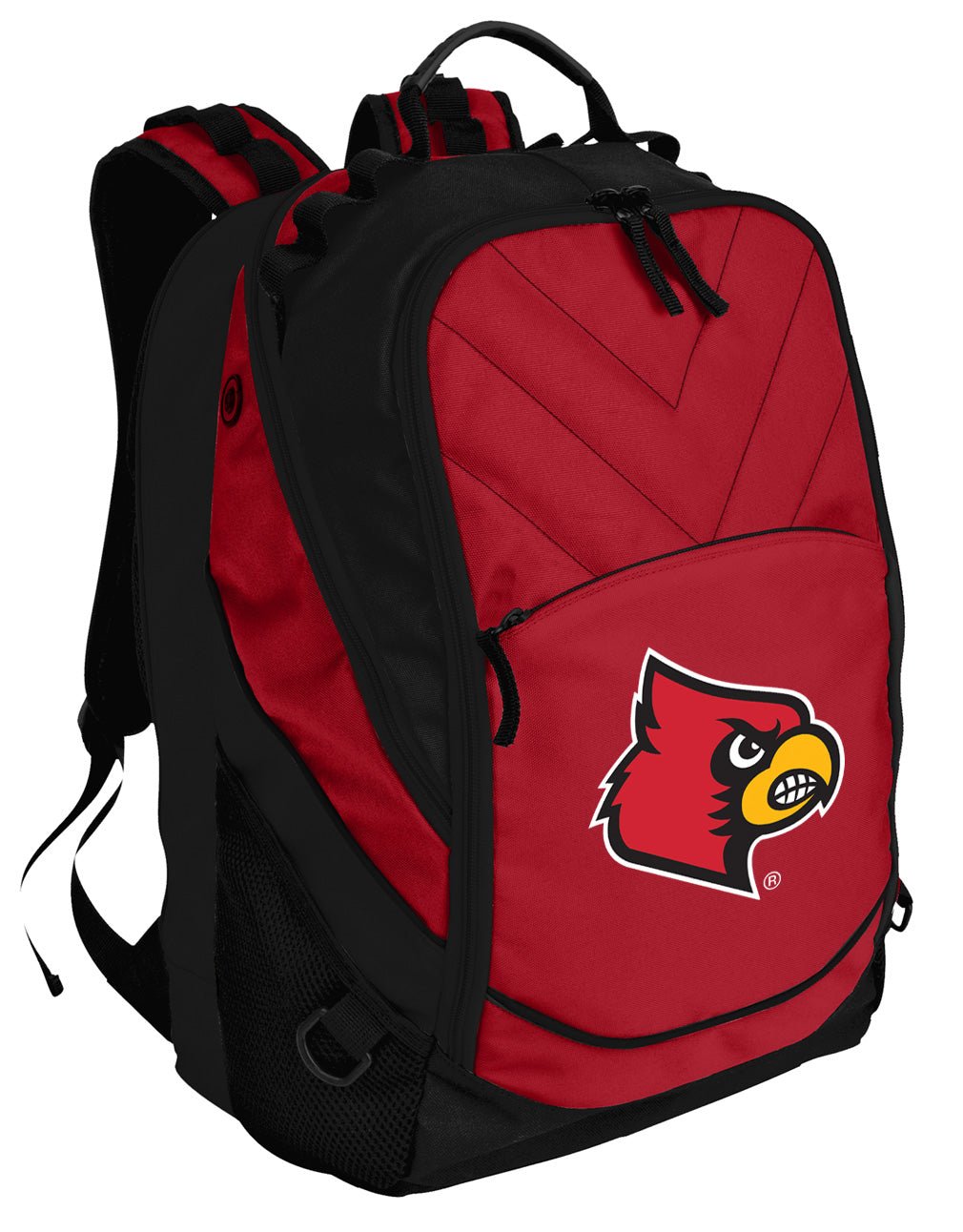 Louisville Cardinals Laptop Backpack – Official University of Louisville Bookbag – 17" Laptop Sleeve, NCAA School Gear – 600D Polyester Red
