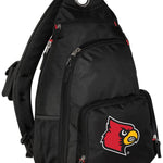 University of Louisville Sling Backpack Louisville Cardinals Crossbody Bag Black