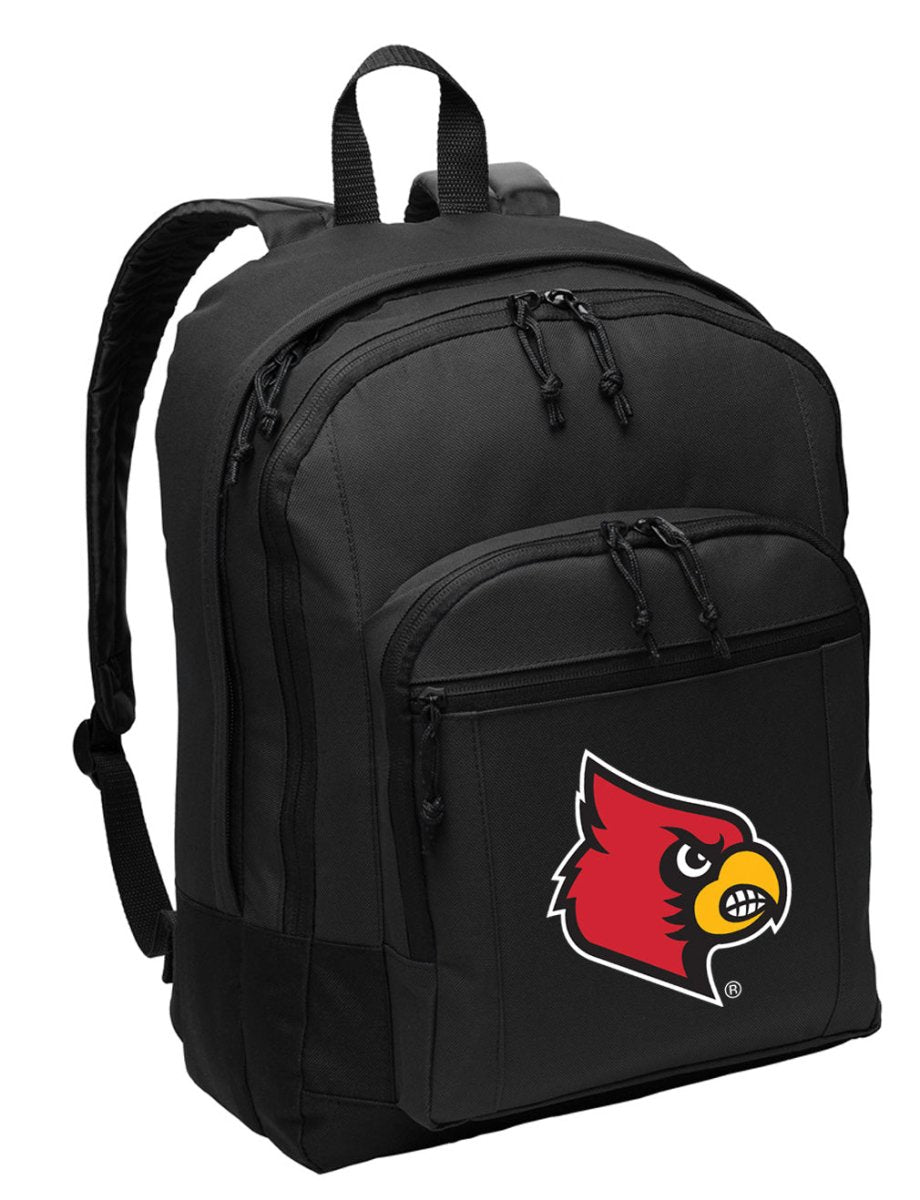 University of Louisville Backpack Louisville Cardinals Medium Classic Style Backpack Black