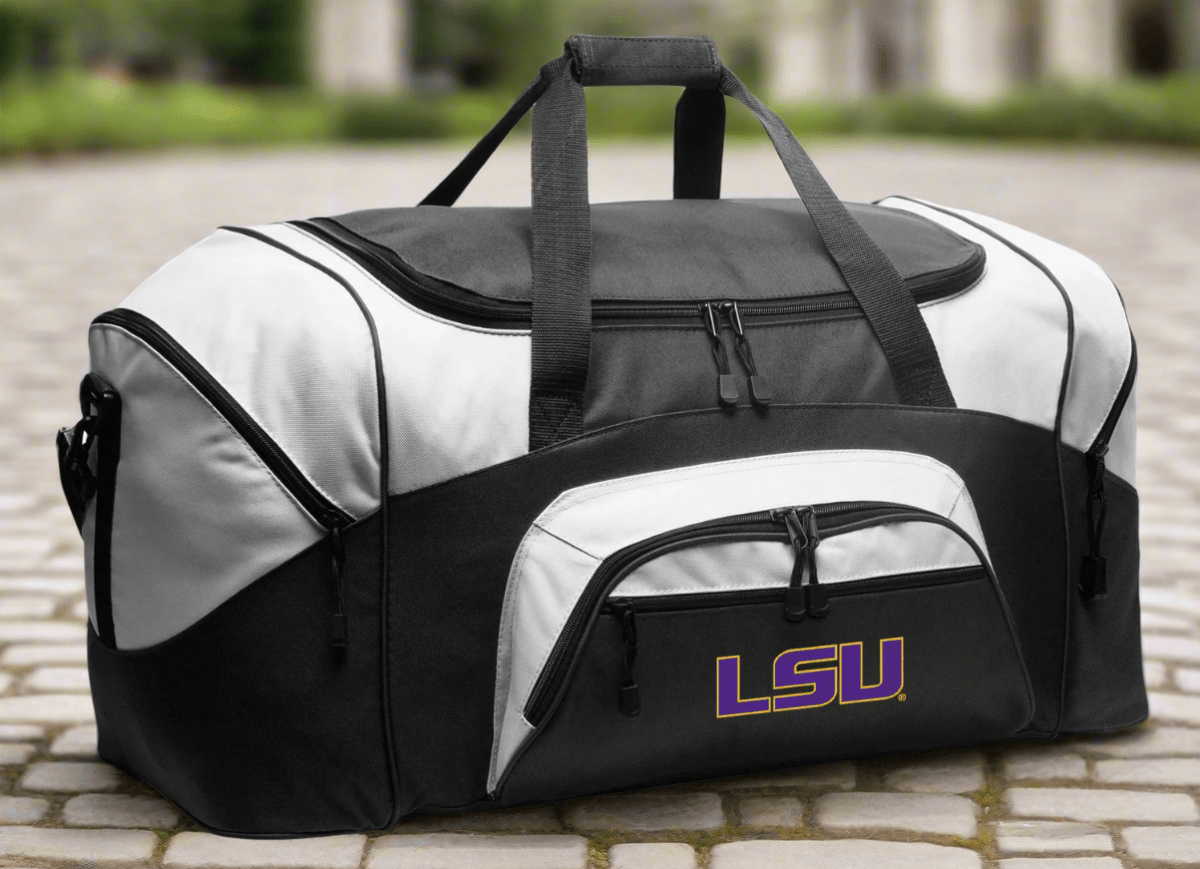 LSU Tigers Duffel Bag β Versatile Gym, Travel & Sports Gear Bag Black