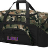 LSU Tigers Camo Duffel Bag – Oversized Gym, Travel & Team Bag with Shoulder Strap – Officially Licensed – 600D Polyester