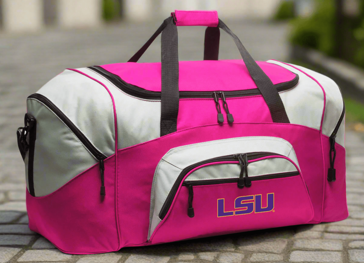 LSU Tigers Duffel Bag β Versatile Gym, Travel & Sports Gear Bag Pink