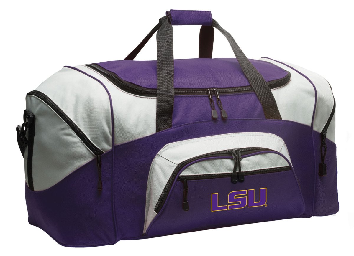 LSU Tigers Duffel Bag – Versatile Gym, Travel & Sports Gear Bag Purple