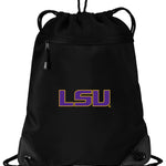 LSU Tigers Drawstring Backpack LSU Cinch Pack - Mesh & Microfiber