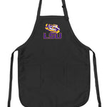 LSU Apron Official LSU Tigers Logo Apron - Stain Resistant Fabric Black