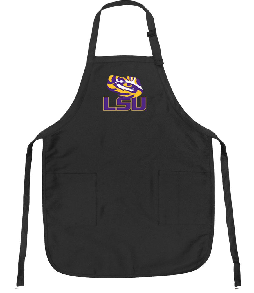 LSU Apron Official LSU Tigers Logo Apron - Stain Resistant Fabric Black