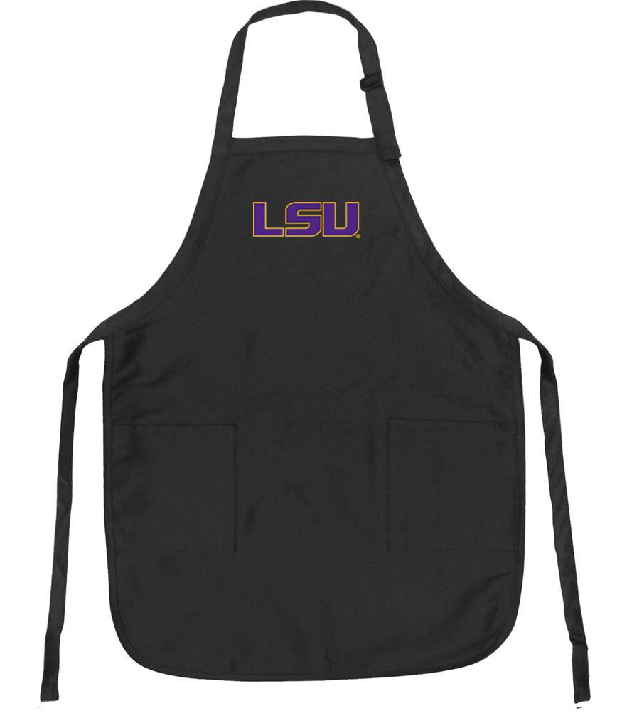 LSU Tigers Apron Official Louisiana State Aprons - Stain Resistant Fabric Black