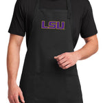 LSU Tigers Large Apron LSU Tigers Apron for Men or Women - Adjustable with Pockets Black