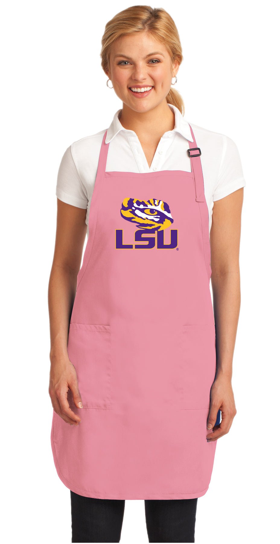 LSU Apron Official LSU Tigers Logo Apron - Stain Resistant Fabric Pink
