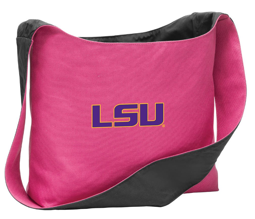 LSU Tigers Cross Body Bag LSU Shoulder Tote Bag - Sling Style Pink
