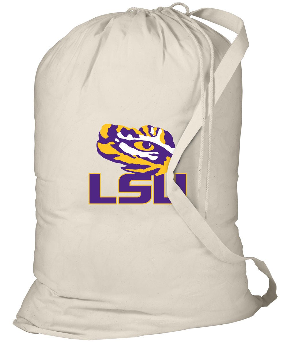 LSU Laundry Bag LSU Tigers Clothes Bag Tan