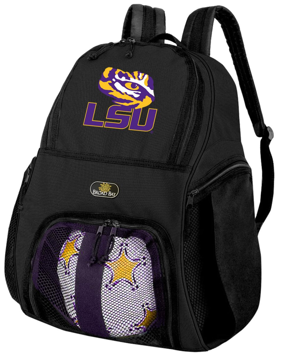 LSU Soccer Ball Backpack or LSU Tigers Volleyball Sports Gear Bag Black