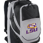 LSU Laptop Backpack – Official Louisiana State Tigers Bookbag – Fits 17″ Laptop, Organizer Panel, NCAA School Gear – 600D Polyester Black and Gray