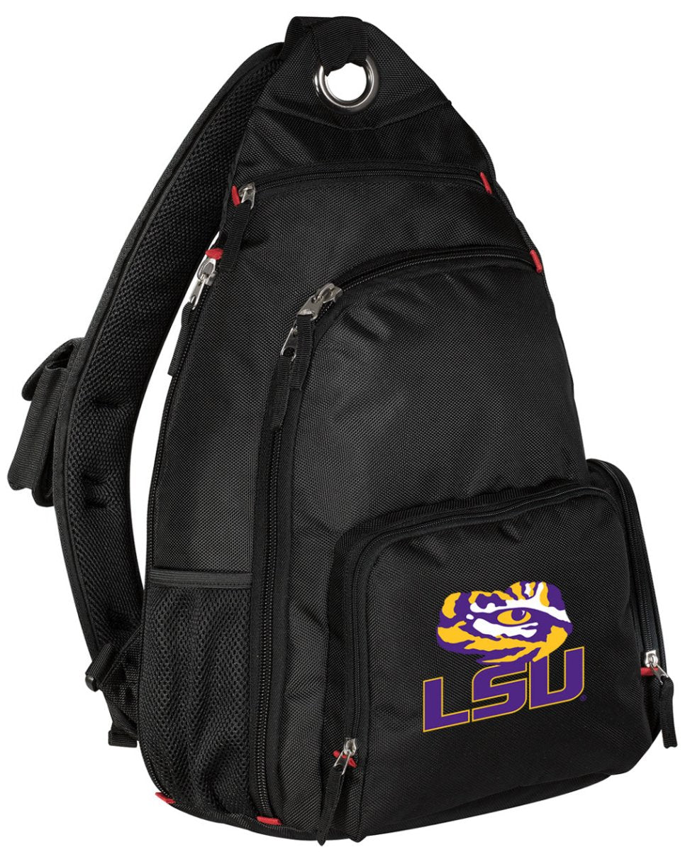 LSU Sling Backpack LSU Tigers Crossbody Bag Black