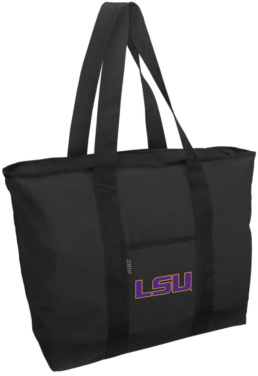 LSU Tigers Tote Bag - Large Louisiana State University Zippered Carryall