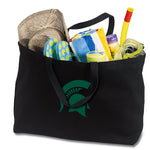 Michigan State Large Tote Bag MSU Spartans Jumbo Tote for Beach Pool or Travel Black