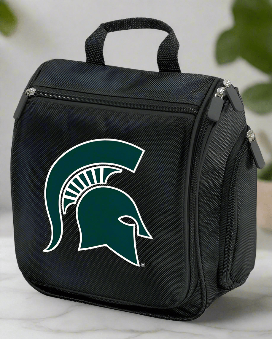 Michigan State Toiletry Bag – Official Spartans Travel Organizer for Students, Fans & Alumni Black