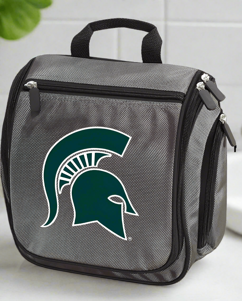 Michigan State Toiletry Bag – Official Spartans Travel Organizer for Students, Fans & Alumni Gray