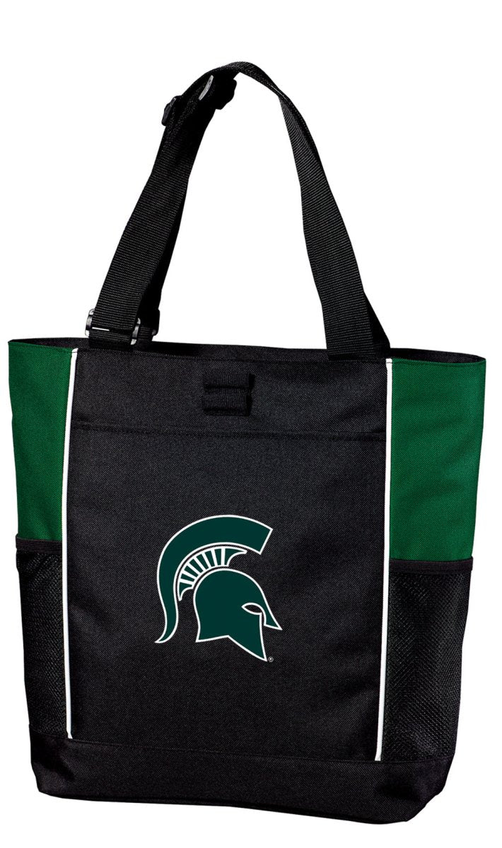 Michigan State Tote Bag MSU Spartans Carryall Tote Green