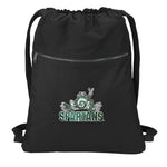 Michigan State Canvas Drawstring Backpack MSU Peace Frog Cotton Cinch Pack Bag