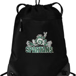 Michigan State Drawstring Backpack MSU Peace Frog Cinch Pack - Mesh & Microfiber Black